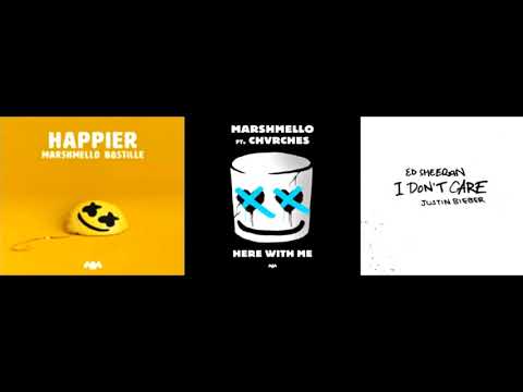 Happier | Here With Me | I Don't Care [Remix Mashup] - Marshmello x Ed Sheeran & Justin Bieber