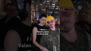J Balvin y Valentina Ferrer en la Semana de la Moda en Nueva York