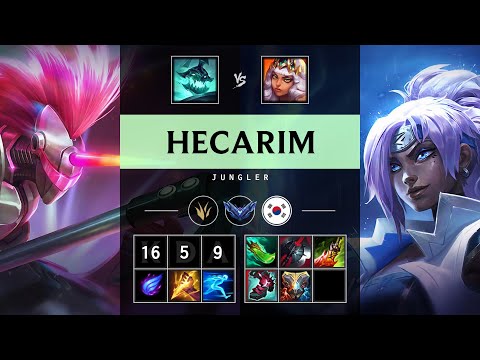 Hecarim Jungle vs Qiyana - KR Diamond Patch 25.16