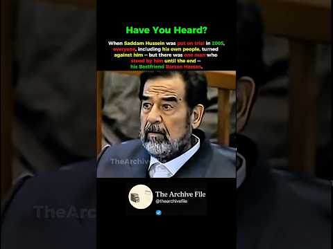 “Everyone Abandoned Saddam—Except One Man Who Stayed Until the End” #shorts #facts #history