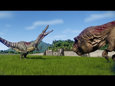 T-REX vs ALL CARNIVORES - Jurassic World Evolution