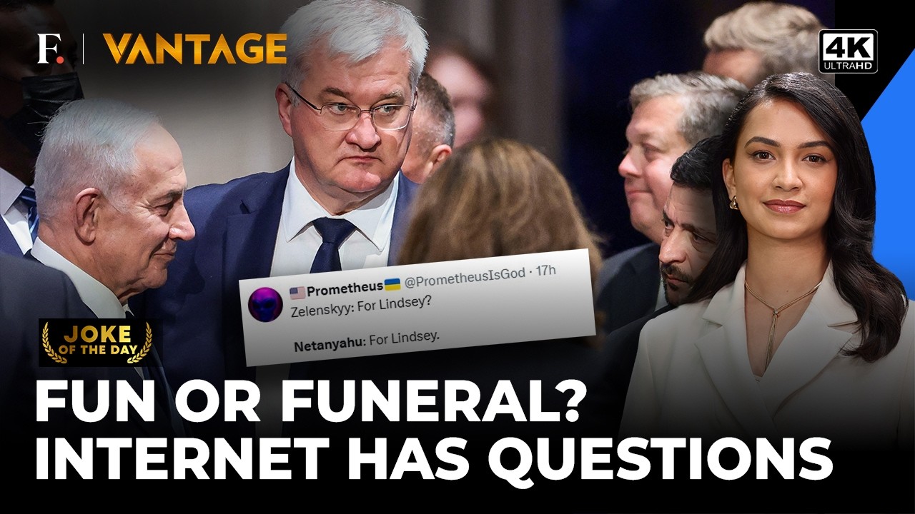 Netanyahu-Zelensky's Lindsey Graham Funeral Meeting Goes Viral | Vantage on Firstpost | 4K