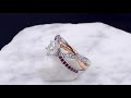 video - Trinity Weave Engagement Ring with Ruby