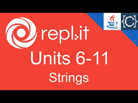 Units 6 11 Strings Codingbytes Java Repl It Speedrun