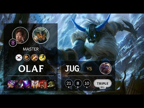 Olaf Jungle vs Poppy - KR Master Patch 10.9