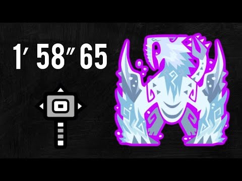 MHWI(PS5):氷刃佩くベリオロス ハンマーソロ 1'58'65 終の白騎士/The Last White Knight Frostfang Barioth Hammer solo capture
