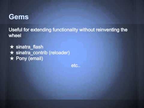 Popular Sinatra & Ruby videos