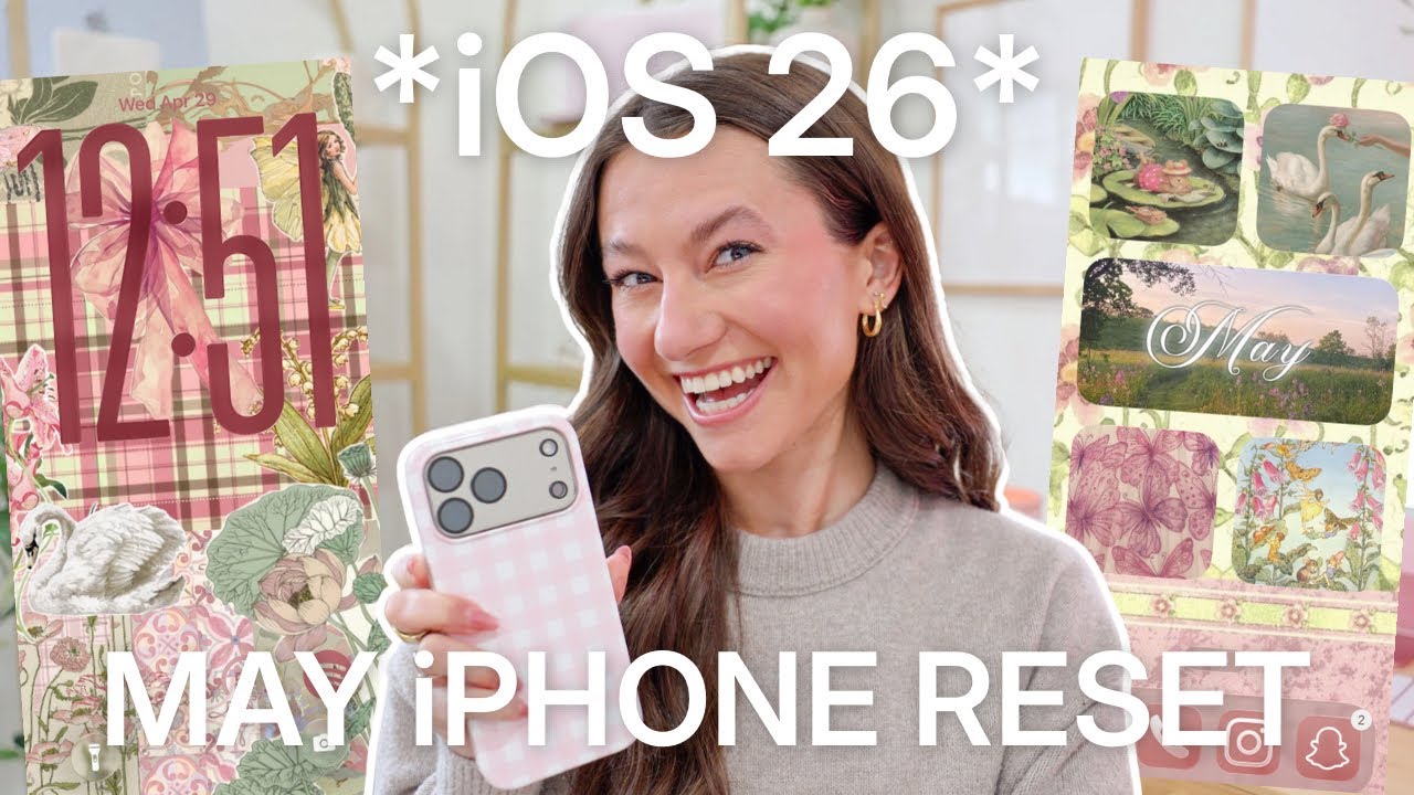 how to customize your iphone to be AESTHETIC for MAY!! 🌷 *whimsical & pinterest inspired*