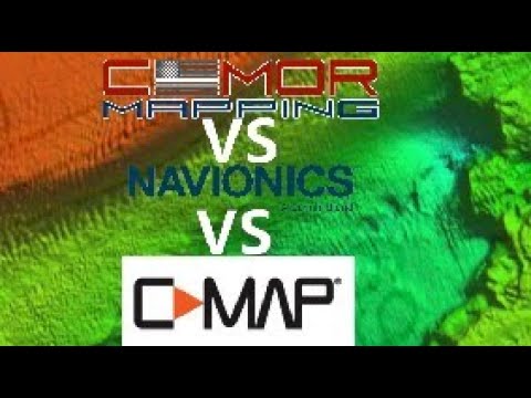 CMOR VS Navionics VS C-Map Side by Side Quick Comparison | 3D Shaded Relief charts