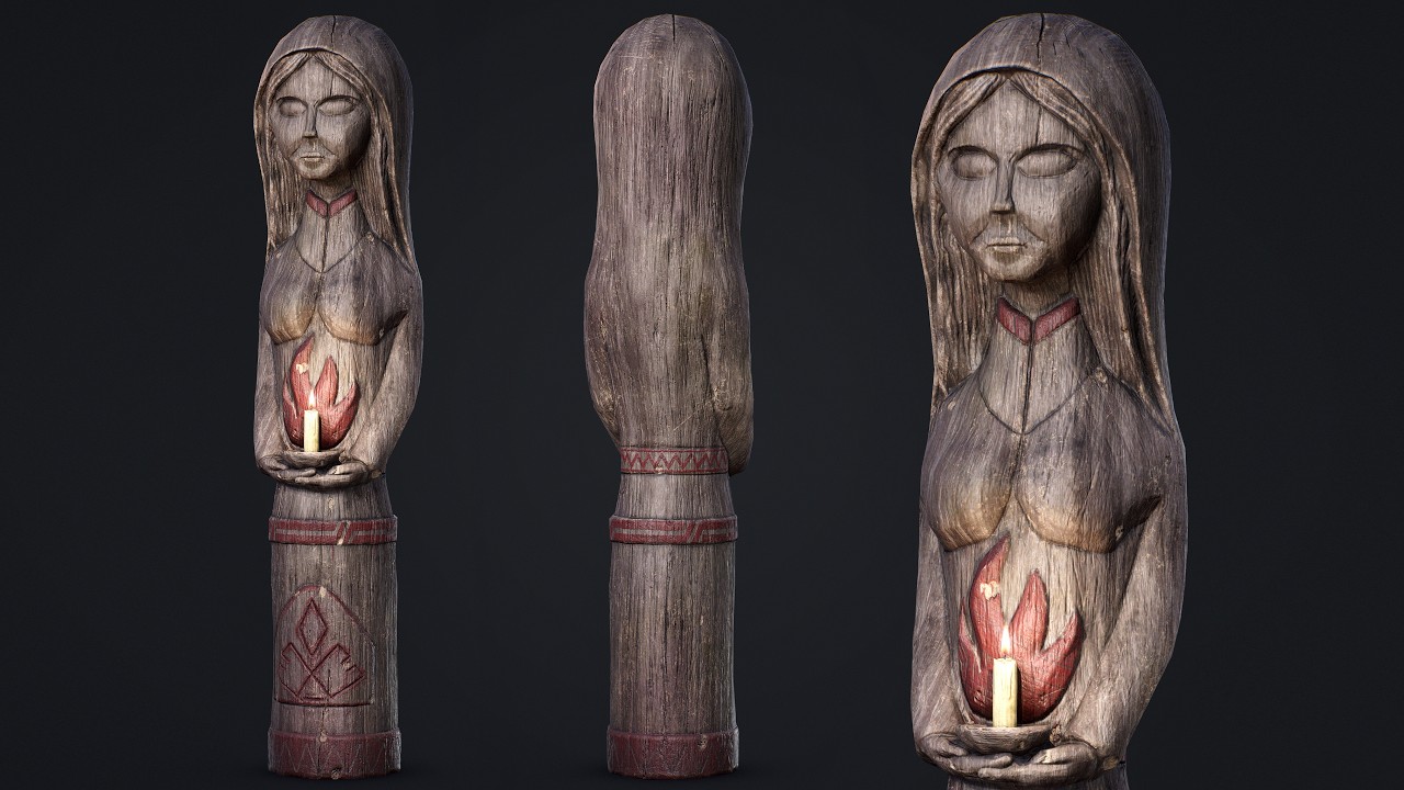 Wooden Totem 1 3D Model