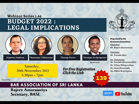 BASL Webinar 1.66 - Budget 2022 : Legal Implications