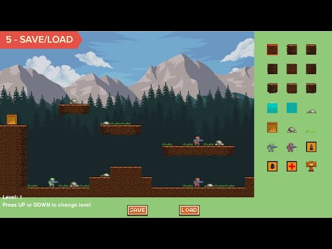PyGame Level Editor Using Tilemaps in Python - Tutorial | Part 5 - Save and Load Data (CSV & Pickle)