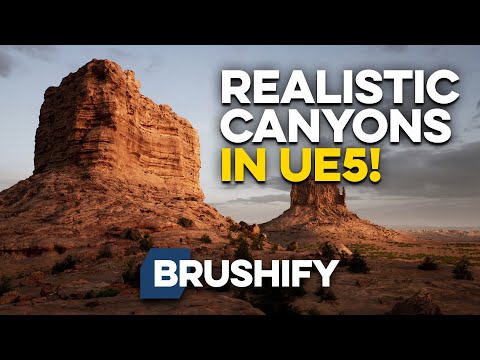 CREATE REALISTIC CANYONS IN UE5 with BRUSHIFY (Unreal Engine 5 Environment Showcase)