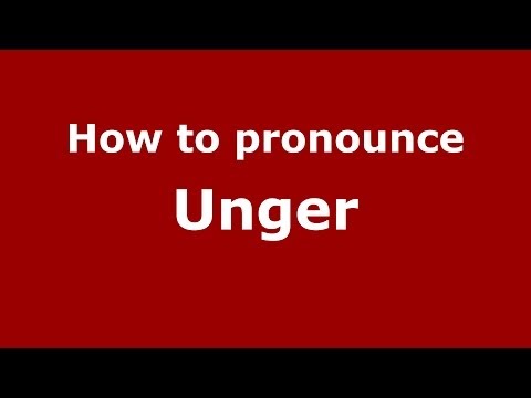 How to pronounce Unger (Brazilian Portuguese/Brazil)  - PronounceNames.com