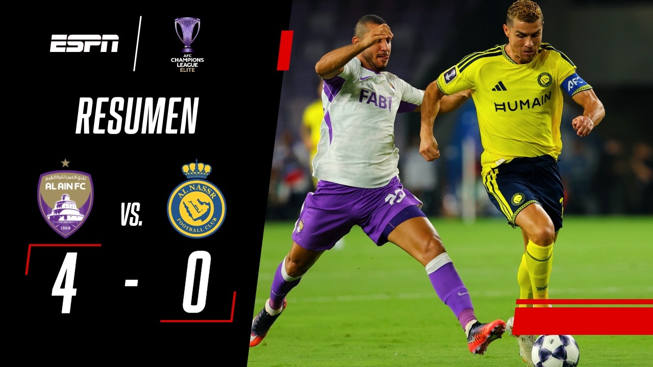 GOLPAZO AL EQUIPO DE CRISTIANO RONALDO: AL AIN LO GOLEÓ EN EL DEBUT | Al Ain 4-0 Al Nassr | RESUMEN