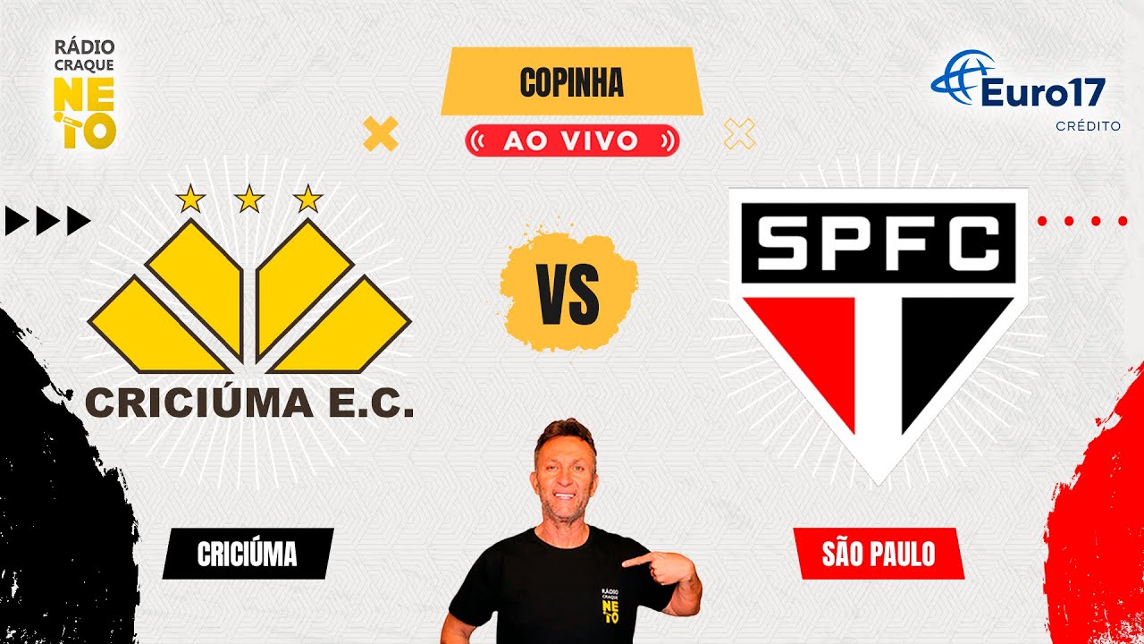 Criciúma x São Paulo | AO VIVO | Copinha 2025 | Rádio Craque Neto
