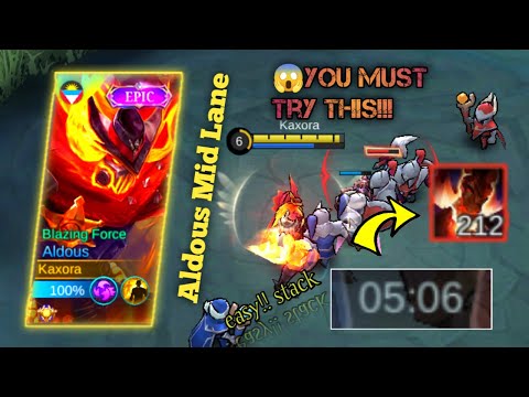 Aldous Mid Lane / EASY STACKS!!! / new update / You must try this!!! 5 minutes 200 stacks😱