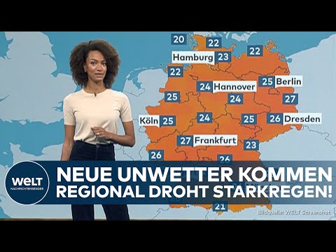 DEUTSCHLAND: Heftige neue Unwetter im Anmarsch! In einigen Regionen droht Starkregen