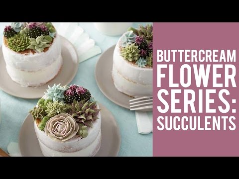 How to Make Buttercream Flowers: Succulents