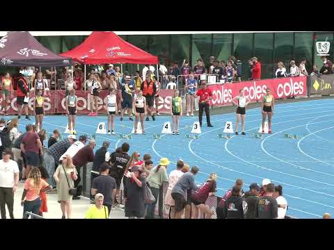 Girls U14 100m Timed Final 1: 2022/23 State Track and Field Championships