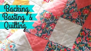 HST Sampler Quilt | Backing, Basting & Quilting