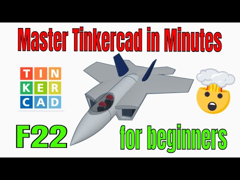 How To Create A Tinkercad F22 Raptor In Minutes - Perfect For Beginners!