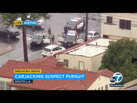 Carjacking suspect in custody after LA County chase | ABC7