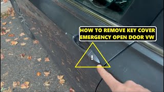VW Emergency Open Door Trick - Remove Door Lock Cover  - Key Fob Not Working