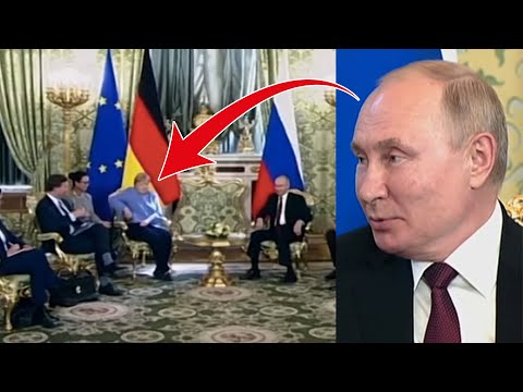 Putins snabba skämt efter Merkels mobilmiss mitt i mötet