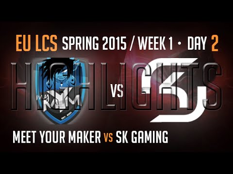 Meet Your Makers vs SK Gaming (Highlights) | S5 EU LCS Spring 2015 Week 1 Day 2 | MYM vs SK 60 FPS