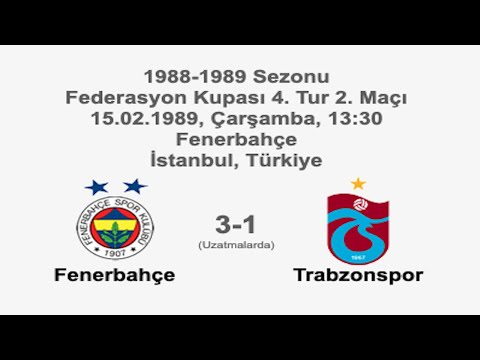 Fenerbahçe 3-1 Trabzonspor 15.02.1989 - 1988-1989 Turkish Cup 4th Round 2nd Leg (FB's Goals)