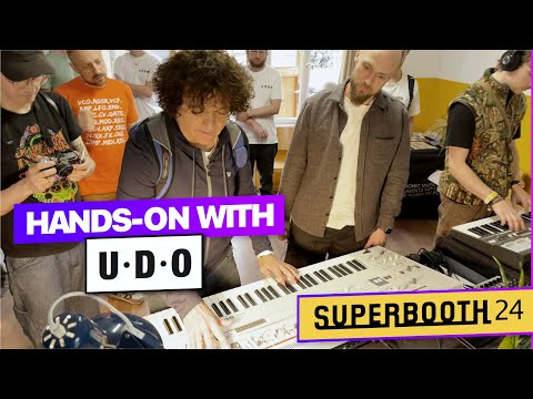 Checking out the UDO Super 8 Poly Synth at Superbooth 2024