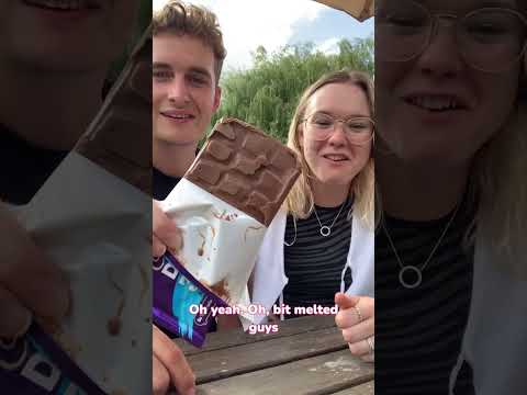 Trying the new Cadbury Dairy Milk with less sugar #shorts