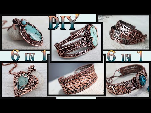 Discover the BEST DIY Wire Wrapping Tutorial.6 in 1. Full collection. Discover the wire art: