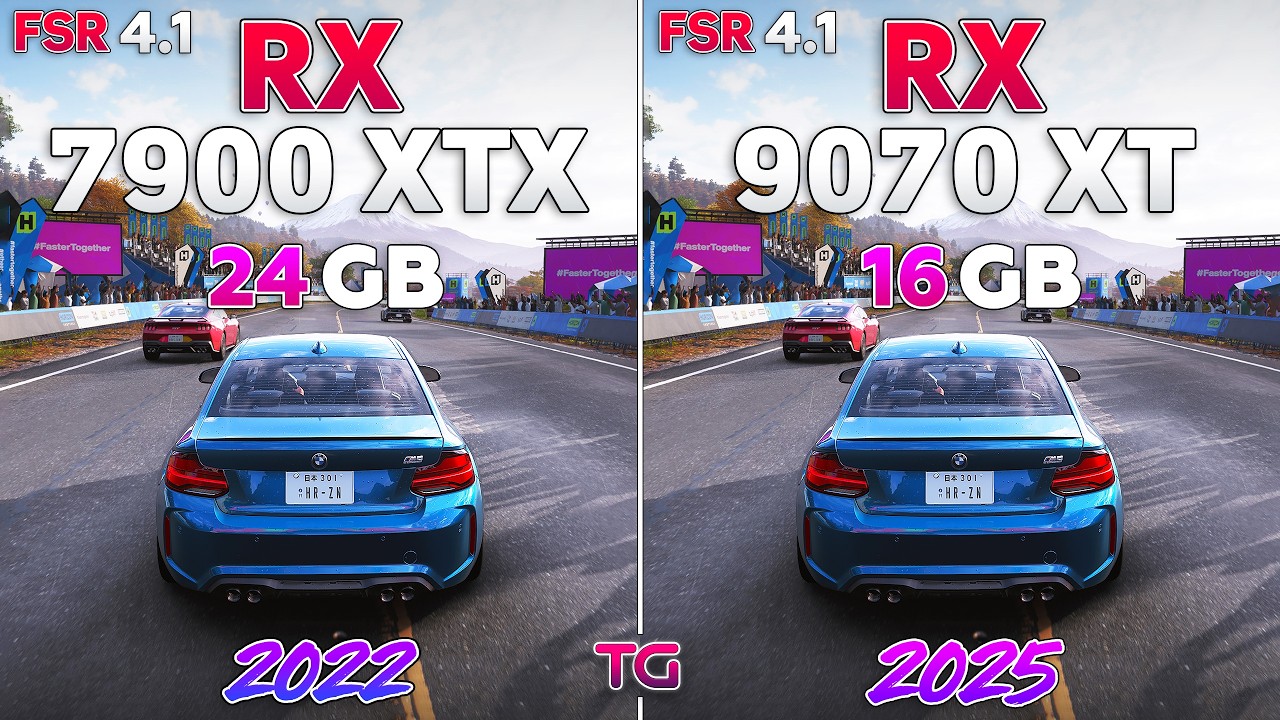 RX 7900 XTX vs RX 9070 XT - Comparison in 10 Games with FSR 4.1