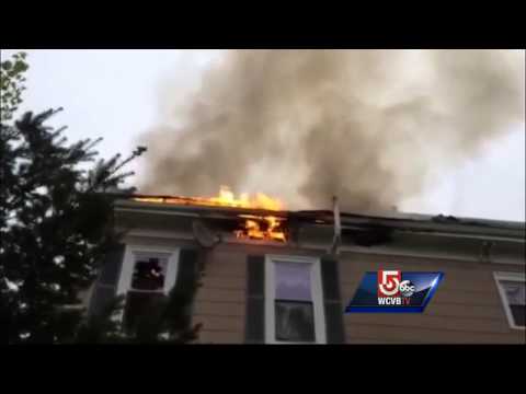 Firefighters battle Malden fire
