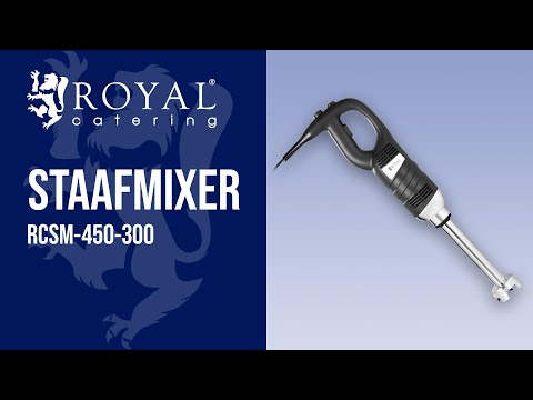 Video - Staafmixer - 450 W - Royal Catering - 300 mm - 4.000 - 16.000 tpm