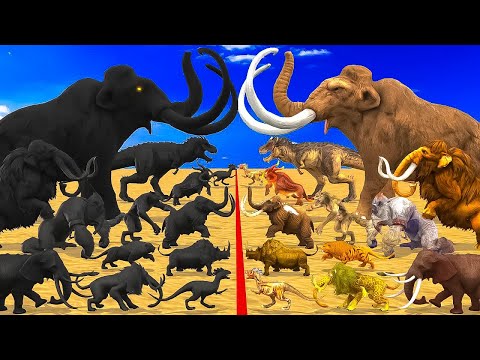 Animal Epic Battle Prehistoric Mammals VS Shadows Itself Size Animal Revolt Battle Simulator videos