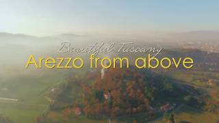 (4K | UHD) Awesome Tuscany (Italy): ancient town of Arezzo from above