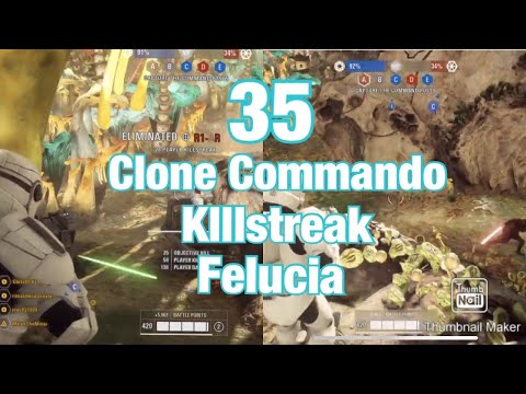 Clone Commando Killstreak/Gameplay (Felucia) Capital Supremacy Star Wars Battlefront II