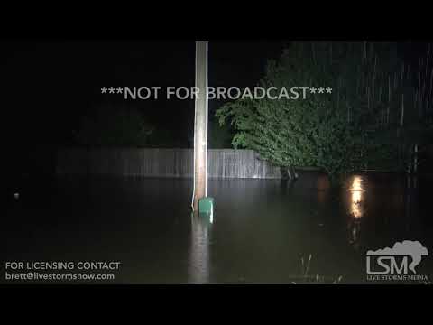 7-16-2019 Nashville, Ar Flash flooding, water rushing down main st, Barry Remnants