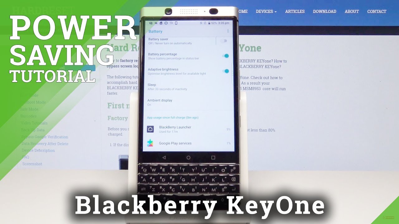 How to Enable Power Saving Mode in Blackberry KeyOne - Low Power Mode