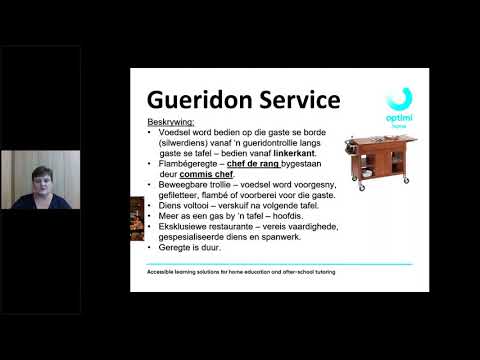 Graad 11 Gasvryheidstudies   Tipes dienste   Kelner