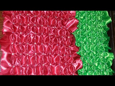 Smocking/fabric manipulation ; jasmine flowers