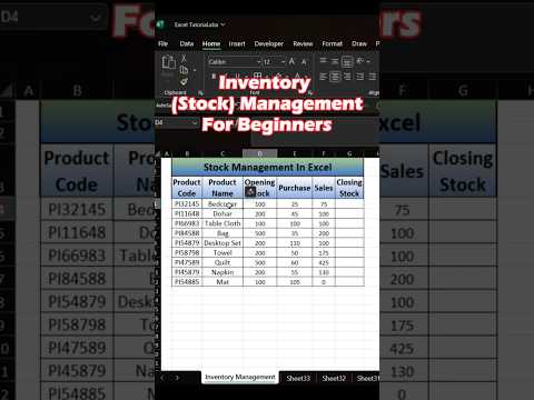 Manage Inventory in Excel | Stock Management In Excel