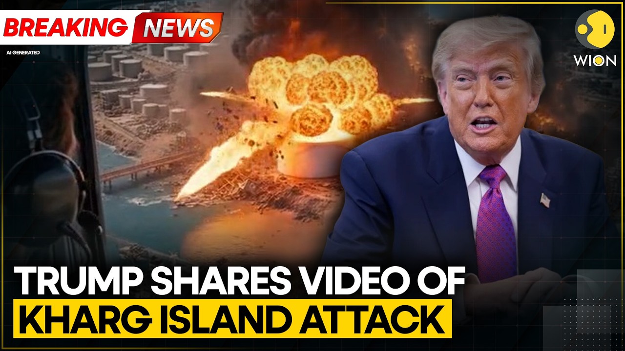 US-Iran War: Trump Shares Kharg Island Attack Video, Claims Iran Oil Hub 'Blown To Smithereens'