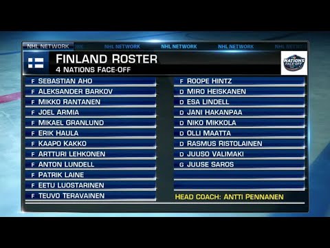 Finland roster unveiled for 4 Nations Face-off 🇫🇮