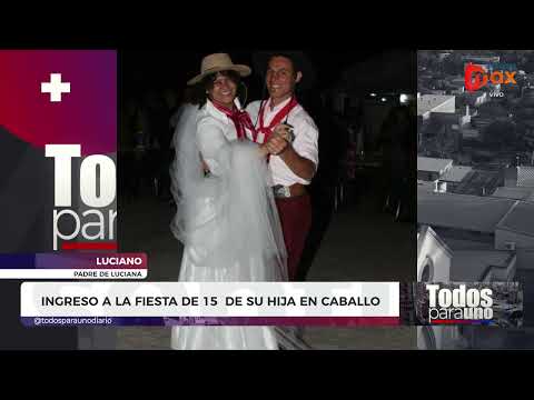 Luciano es de Vera y Pintado Ingreso a caballo al cumpleaños de 15 a Caballo