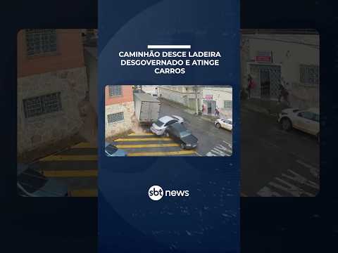Caminhão desce ladeira desgovernado e destrói carros e casa em MG | #PrimeiroImpacto