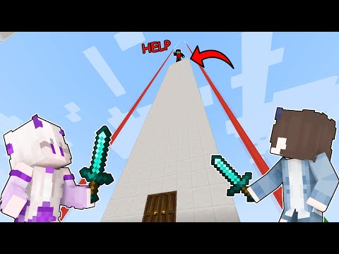 Azen Gaming - Climbing Up The Tower To Save PEPESAN In Minecraft!